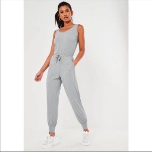 Sleeveless Grey Jumper Long Romper